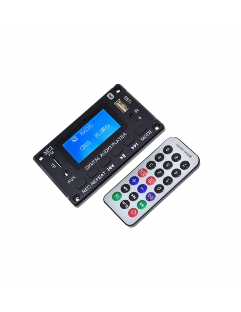 Radio FM, Bluetooth 5.0 AUX reproductor MP3 amplificador con mando